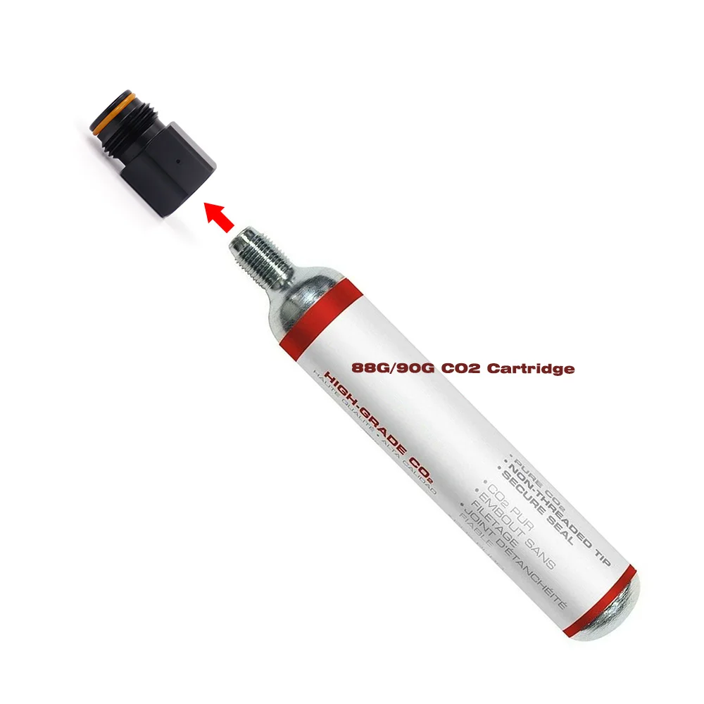 Convert Adapter  88G CO2 Cartridge (M16 Thread) To Standard Cylinder (0.825”-14NGO  & G1/2 Thread)