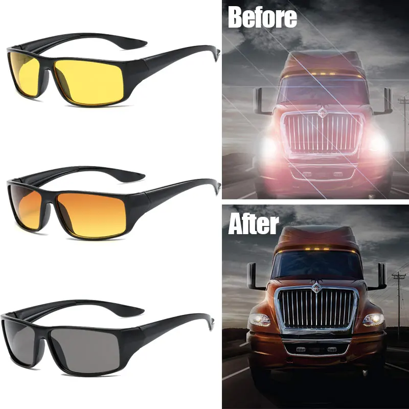 Car Anti-Glare Night Driver Goggles Night Driving Enhanced Light Glasses Cycling Fashion Sunglasses Goggles Car Accessries