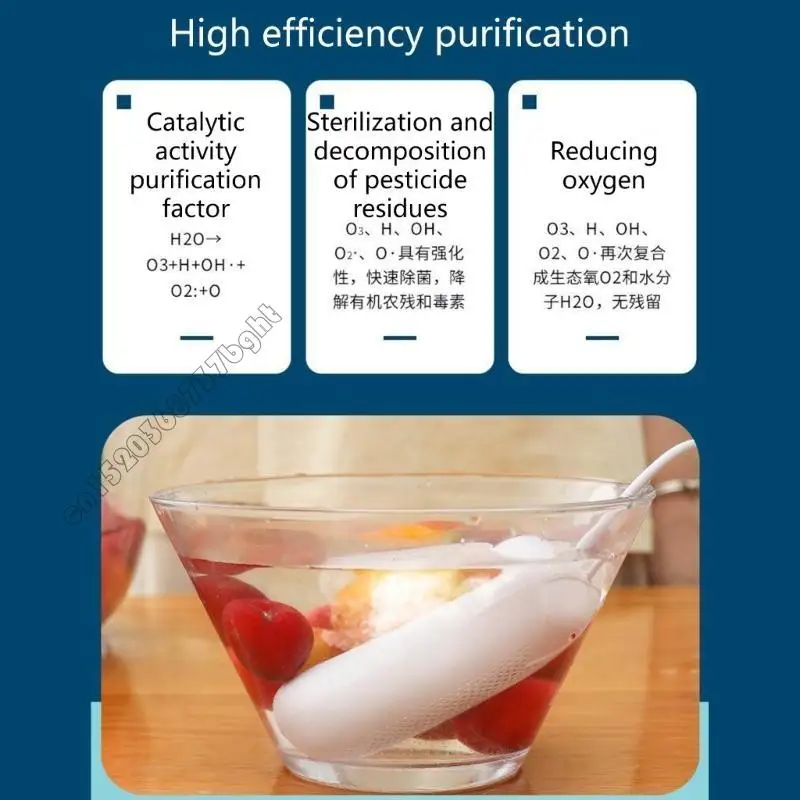 Small Capsule Shape Fruit Vegetable Washing Machine Portable Fruit Food Purifier Household Food Cleaner Machine 4XFB