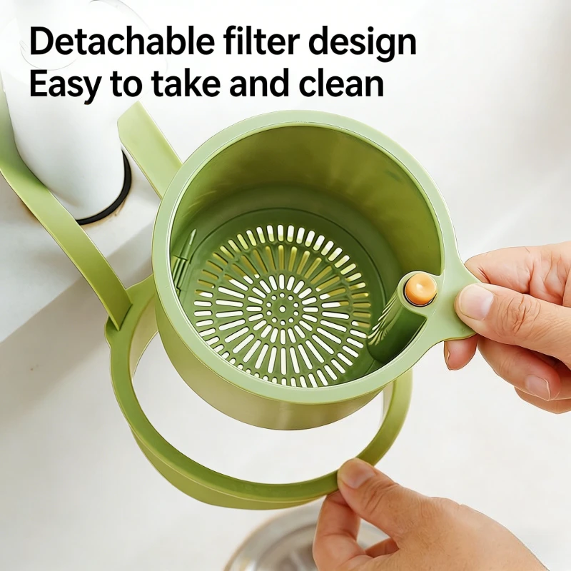 Creative Kitchen Sink Hanging Strainer Basket Detachable Openable Bottom Cover Kitchen Garbage Filter Quickly Drain Clean Rack