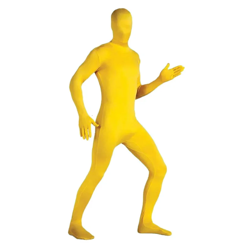 Nowość dla dorosłych dziecko tańczy całe ciało Zentai Cosplay kostiumy Spandex czarny garnitur obcisły kombinezon Halloween mężczyźni kobiety Body