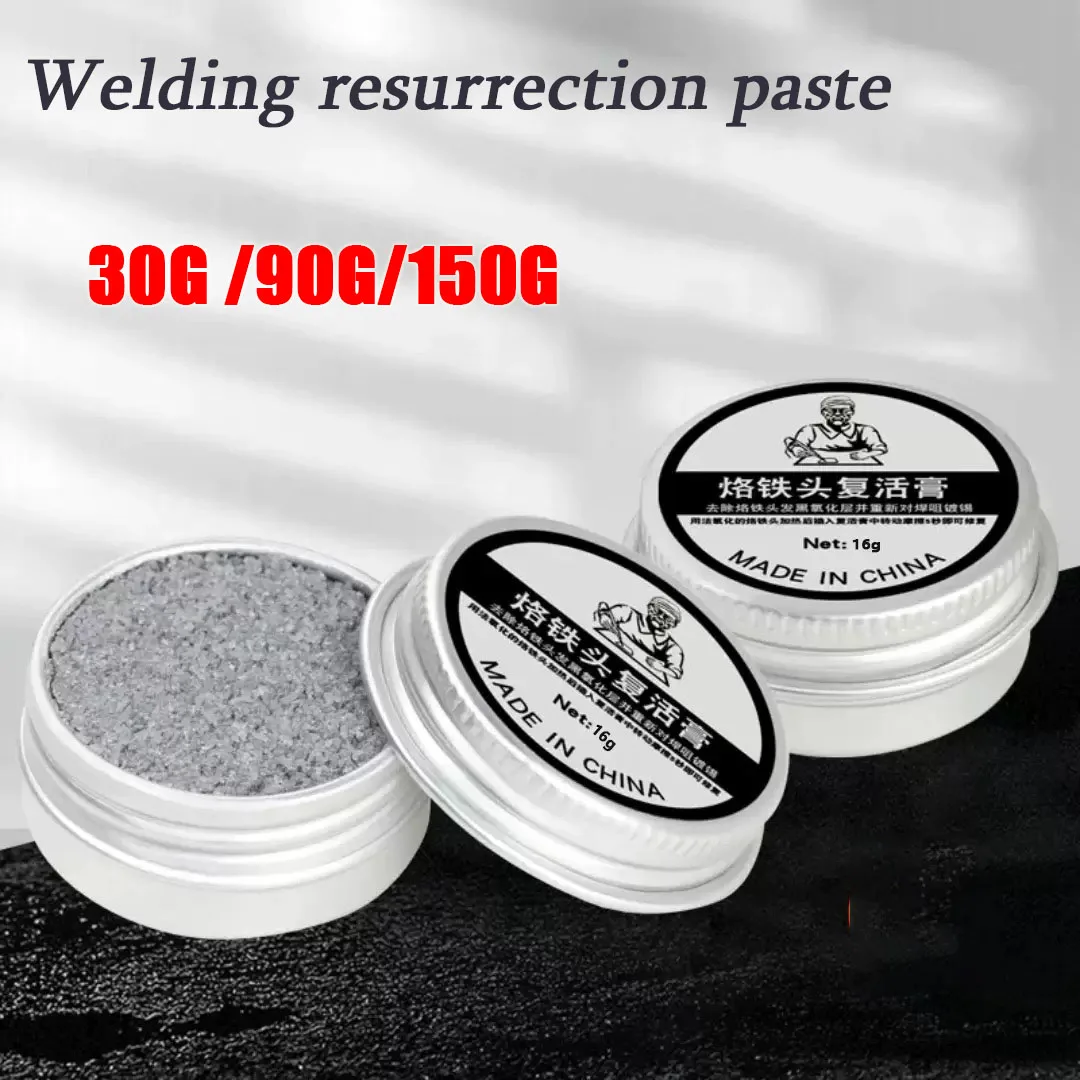 Tête de fer à souder 6-150G, pâte de résurrection, pointe de fer, crème à souder rafraîchissante, outil de réparation d'étain antiadhésif, pâte de nettoyage de tête de fer