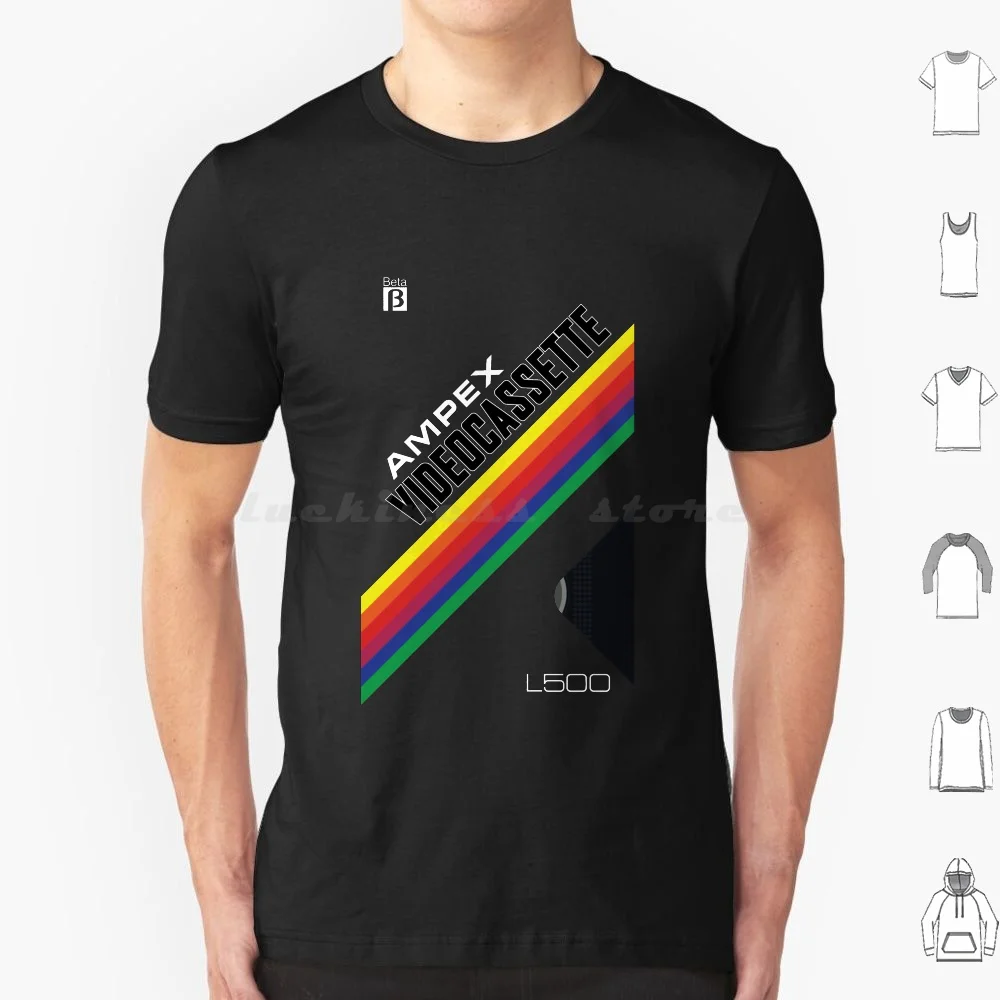 Betamax Ampex L500 camiseta hombres mujeres niños 6xl Vhs Ampex película L 500 L500 vídeo Retro Vaporwave Synthwave 80s cinta Vintage