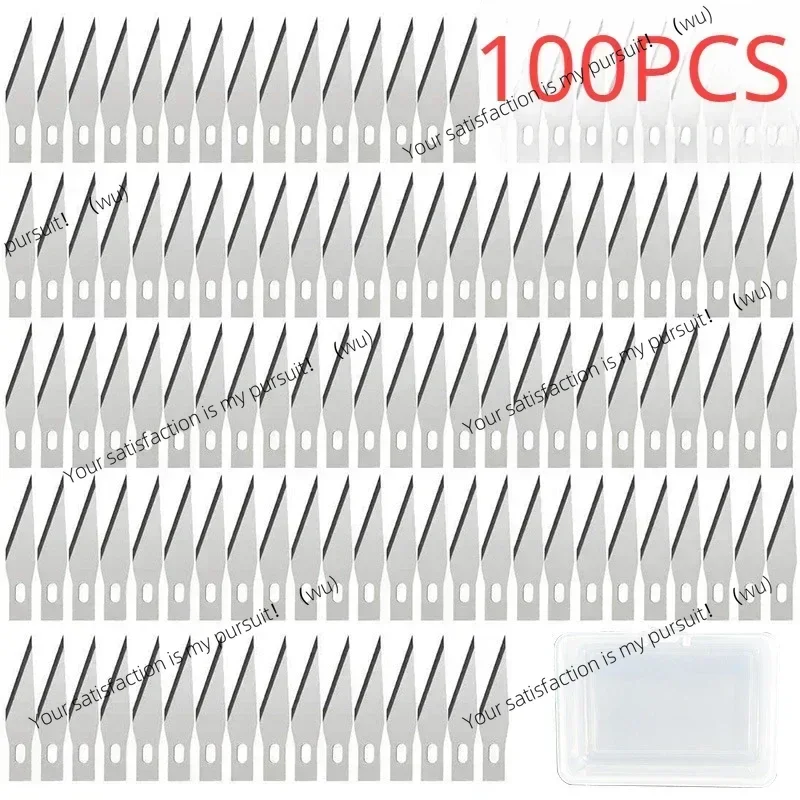 New 50/100pcs Knife DIY Wood Carving Fruit Food Scalpel Craft Sculpture Cutting Tool Metal Engraving Blades Knifes Wood Carving