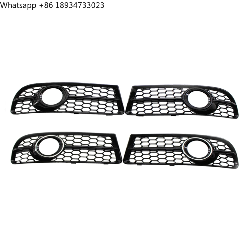 

Для Audi A4 B7 S-Line 2006-2008 г.в. Глянцевая черная решетка передних противотуманных фар с хромированной отделкой 8E0807681F 8E0807682F