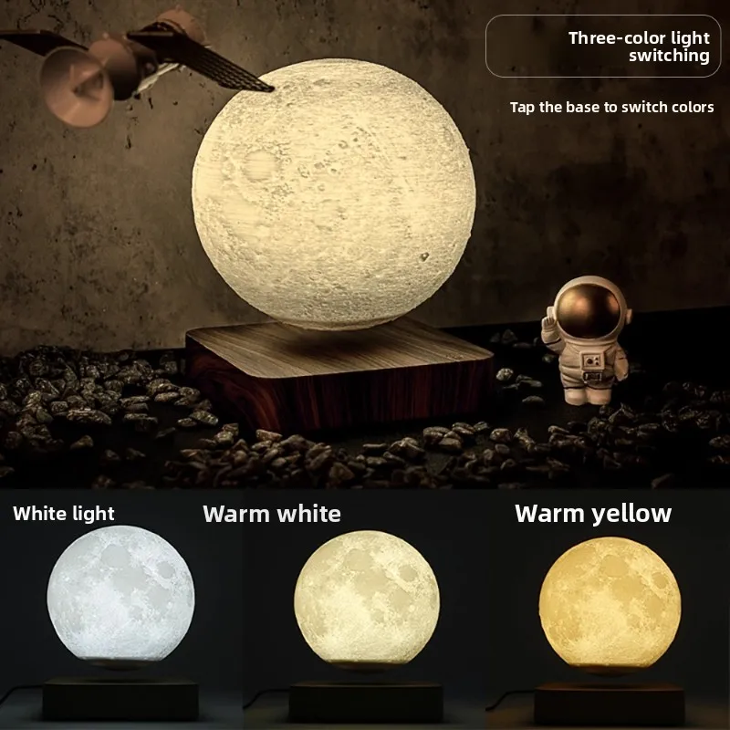 Christmas Home Decoration Gift Magnetic Levitation Moon Lamp Bedroom Ornament Romantic and Practical Children's Birthday Gift