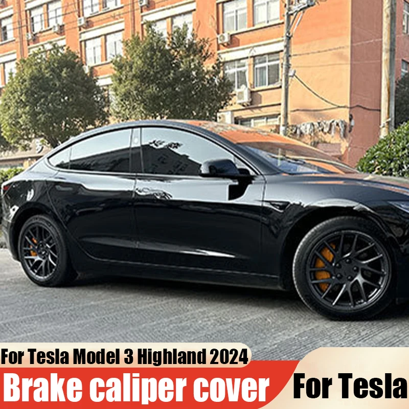 Tesla Model 3 Highland 2024 브레이크 캘리퍼스 커버 수정을위한 특수 알루미늄 합금 자동차 외장 장식 제품 썸네일 3
