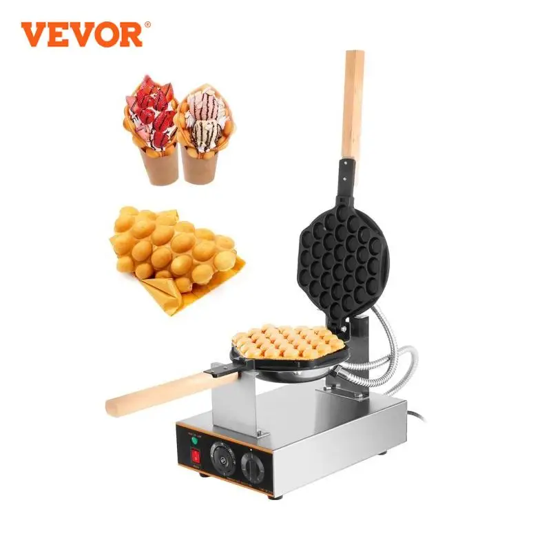 VEVOR Egg Bubble Electric Waffle Maker Nonstick Waffle Making Machine Home Appliance Gaufriers Baking Snack Gaufres Waffle Irons