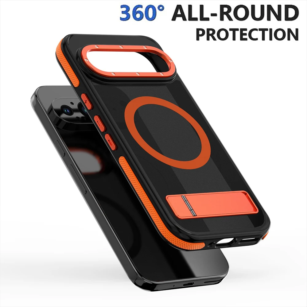 Magnetic Matte Phone Case For Google Pixel 9 Pro 9ProXL For Magsafe Wireless Charging Armor Protection Shockproof Cover