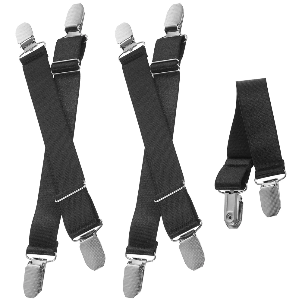 

5pcs Black Elastic Boot Clips 25x20cm Adjustable AntiSlip Straps Motorcycle Cycling Boot Bands Ankle Strap Bike Pant Leg