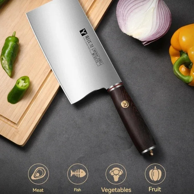 9Cr18 kitchen knife household sharp kitchen knives chopping dual-use slicing meat chopping bone knife