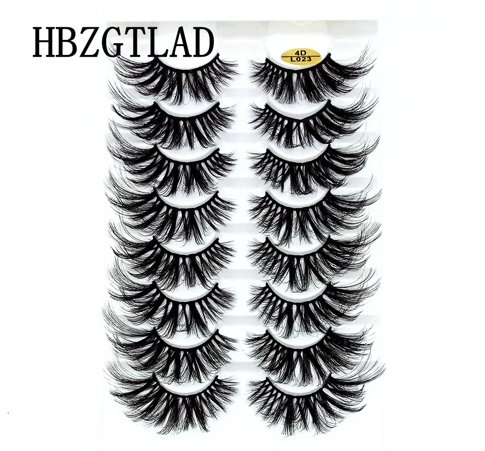 8 Pairs 25mm Long 3D Mink Lashes, Dramatic Volume