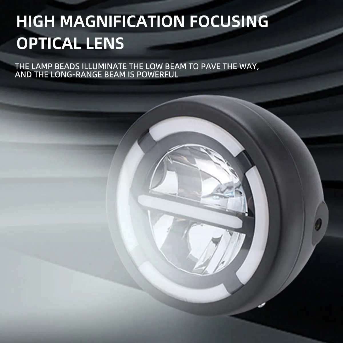 Universal 7 Inch Led Car Motorcycle Headlight DRL H4 Headlamp For Harley BMW Yamha Honda 7.5" Headlights Bracket Retro Bucket image 4