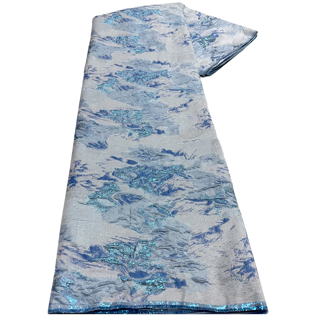 

Африканский дамасский нигерийский тюль, кружевная ткань 2026, высокое качество, вечернее платье с вышивкой, парчовое жаккардовое свадебное платье, 5 ярдов