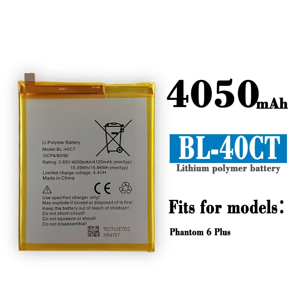 

High Quality Replacement Battery For Tecno Phantom 6Plus 6+Phone BL-40CT Built-in Battery Brand New Lithium Battery