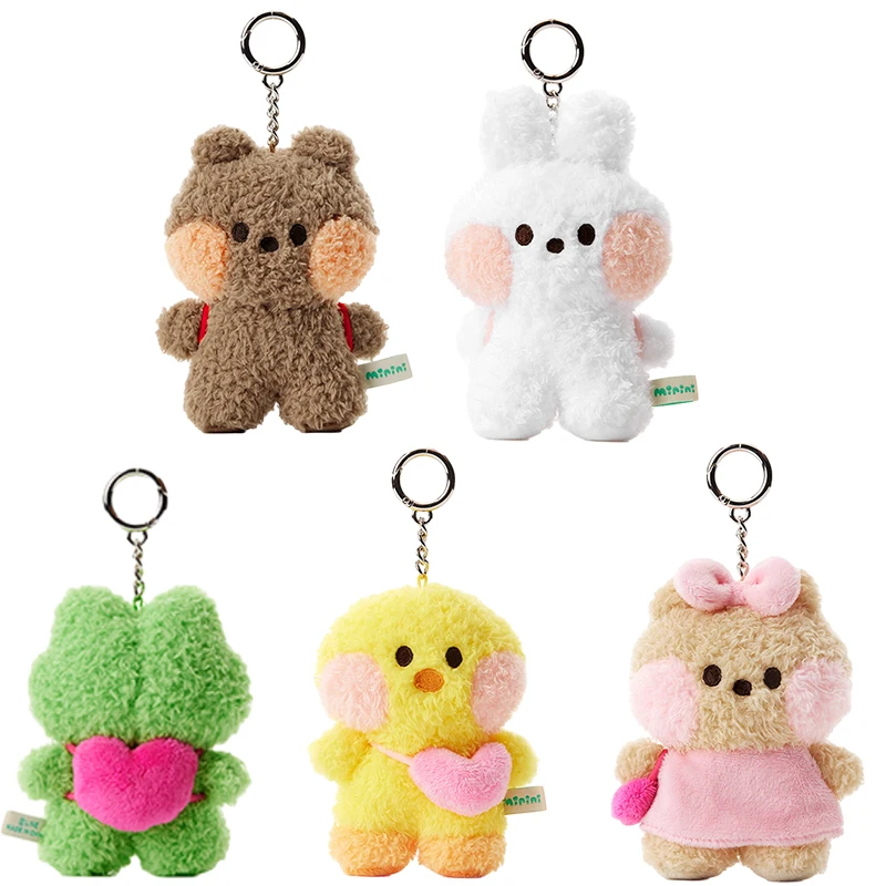 Line Friends Original Kawaii Brown Bear Sally Cony Plush Keychain Anime Love Soft Stuffed Bag Hanging Pendant Valentine Day Gift