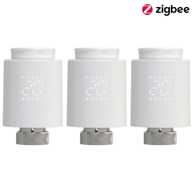 Intelligenter Zigbee-Heizkörperthermostat TRV Thermostatischer Stellantrieb Tuya Digitaler Temperaturregler Programmierbarer Heizungsregler Sprachsteuerung Alexa Google Home