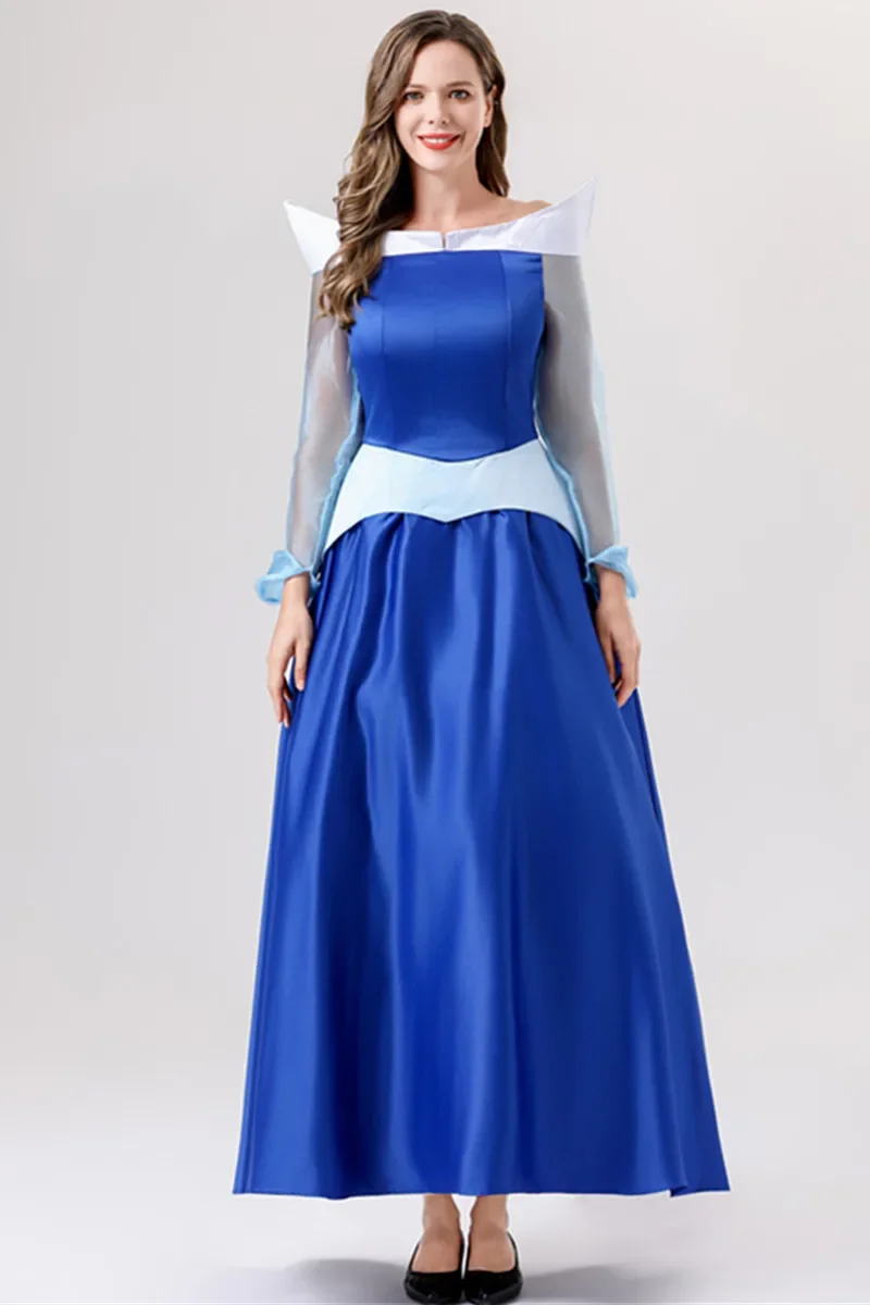 princess aurora dress blue Sleeping Beauty Aurora Dress Blue Costume for Adults – Cosplayrr main image 0