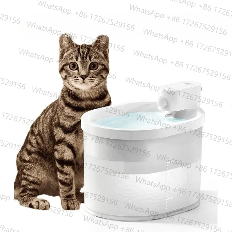 Wireless Battery Operated Automatic Cat Pet Water Fountain 67oz 2L Ultra Quiet Cat Water Dispenser for Cats and Small Dog