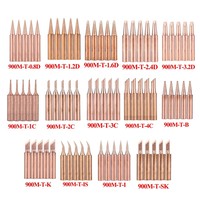 5pcs 900M-T Series Welding Tips Lead-Free Welding Solder Tip Pure Copper Soldering Iron Head Welding Soldering Accessories