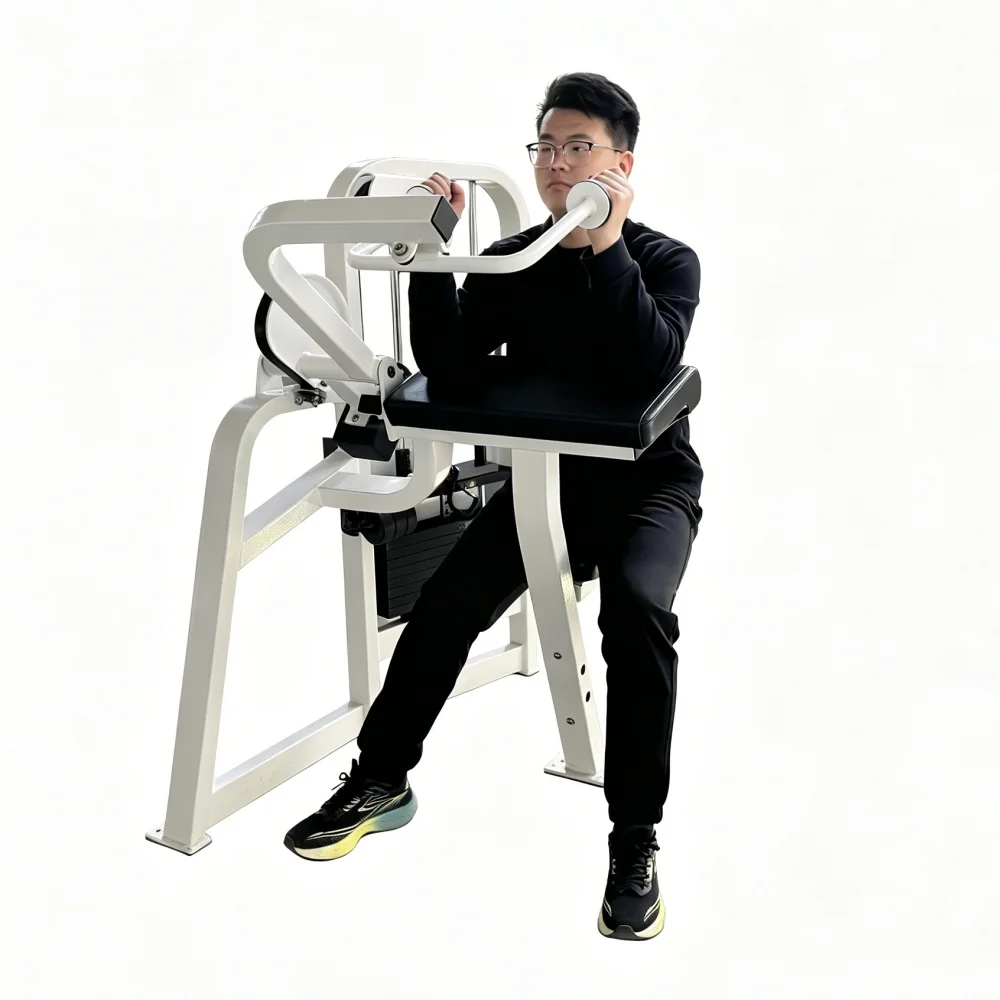 Commercial Gym Fitness Equipment Strength Training Seated Arm Curl Machine, Pin-loaded Seated Biceps Curl