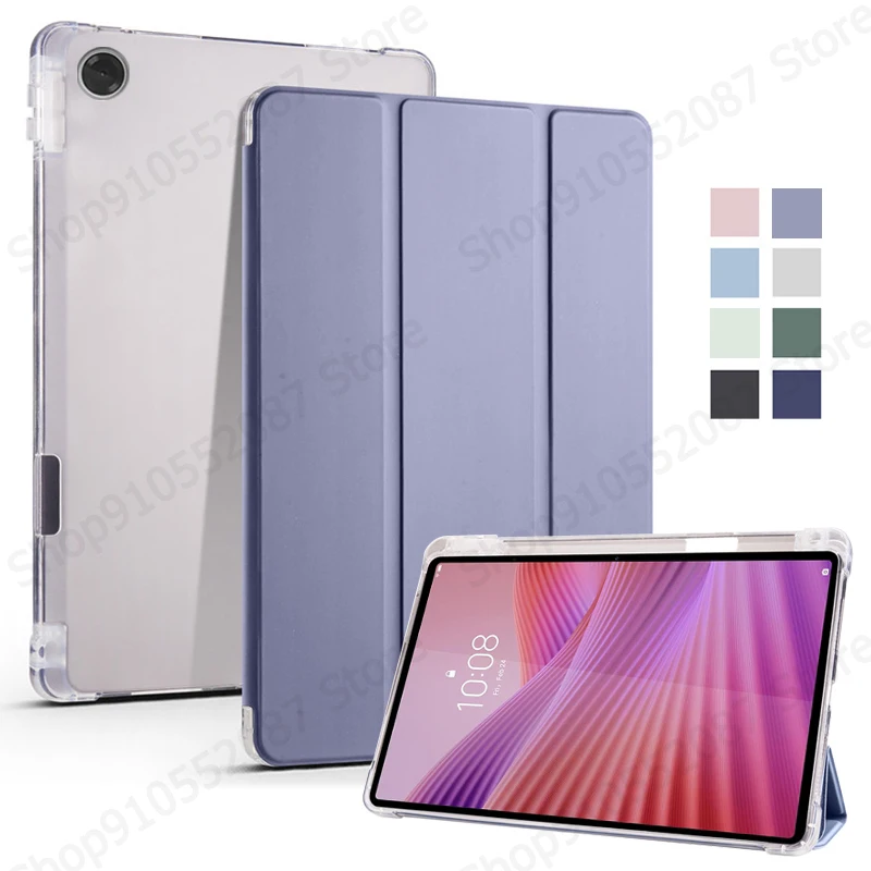 

For Lenovo Tab tb311fu Case With Pencil Holder Trifold Soft Back Stand Tablet Coque For For Lenovo Tab 10.1 2025 Case tb311xu