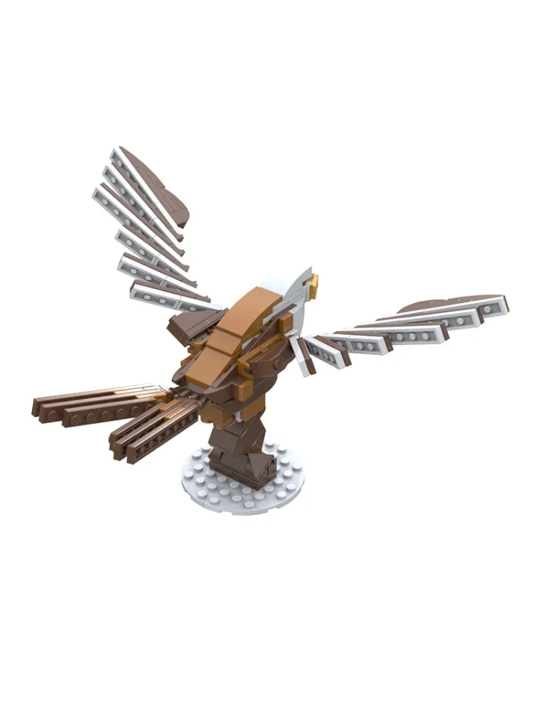 188PCS MOC Animal Birded Creative Building Block Assembly Model MOC-158497 Bald Eagle Iconic Building Block Toy Holiday Gift