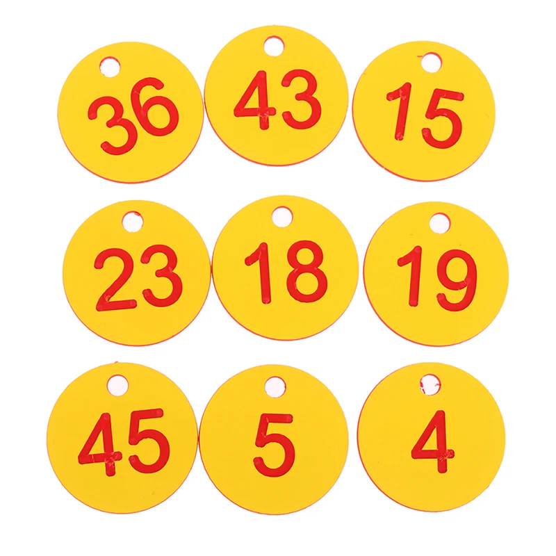 20/50pcs Farm Number Tags for Beekeeping Mating Box Husbandry Hanging Numbered Identifiers