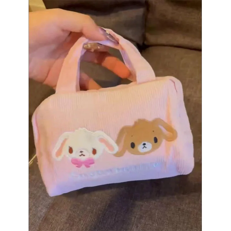 New Kawaii Cute Sanrio Sugarbunnies Bag Makeup Bag Portable Small Bag Zipper Portable Storage Wash Bag Ins Gift For Girls