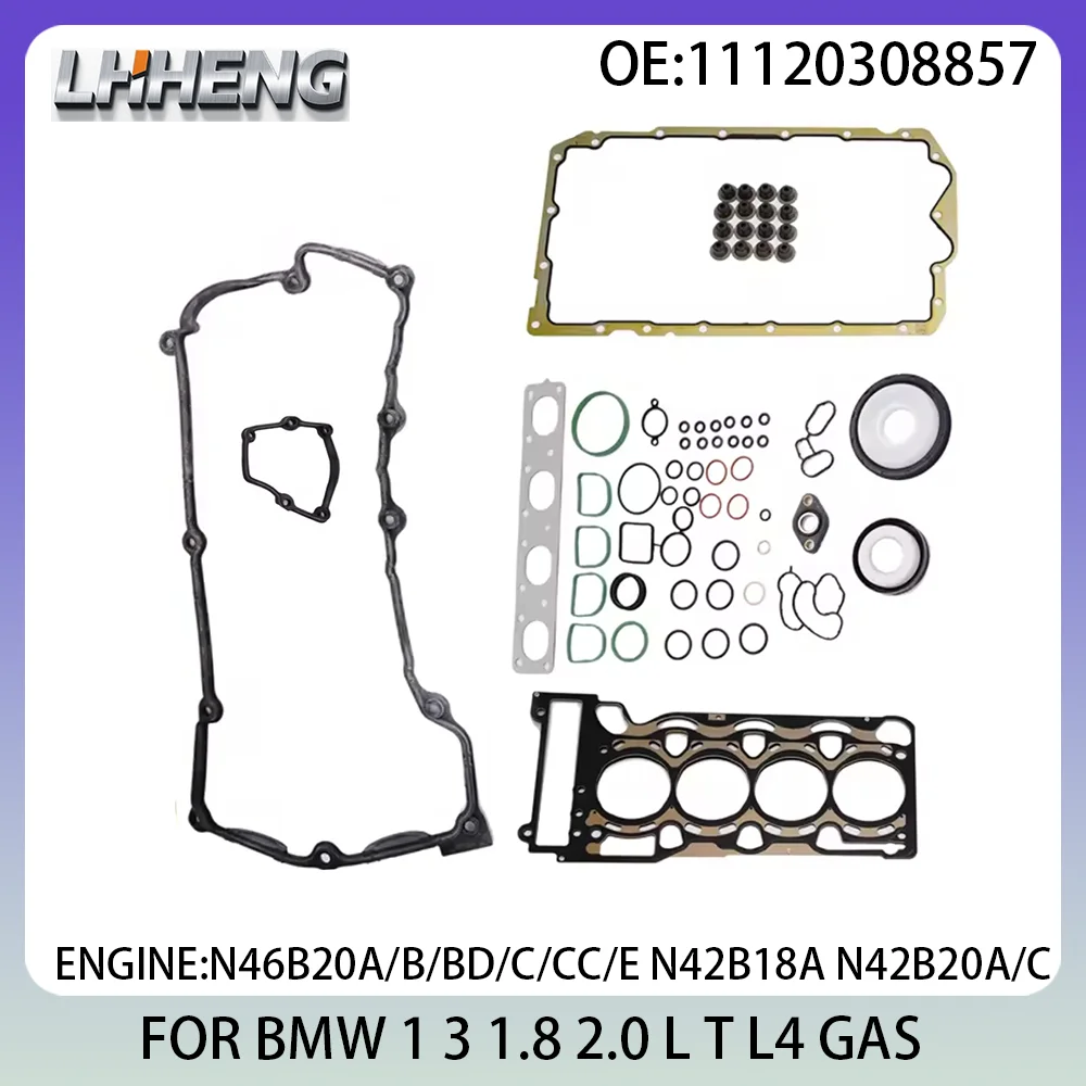 

Engine Cylinder Head Gasket Set for BMW 1 3 N46B20A N42B18A N42B20A 11120308857 11127511535 1.8 L T 2.0 L T GAS 00-11 1.8L 2.0L
