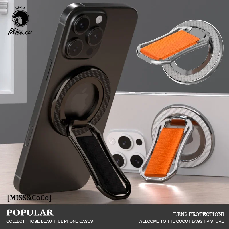 

Strong Magnetic Mobile Phone Ring For Magsafe Phone Grip Holder Magnetic Wrist strap Holder Stand For 4.7-7.0 inches Phone
