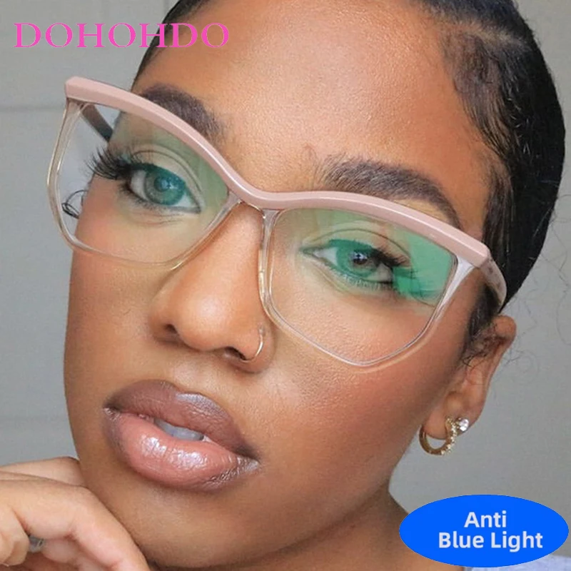 

Vintage Brand Designer Cat Eye Optical Glasses Women Fashion Trendy Luxury Computer Anti-Blue Light Protection Spectacle Unisex