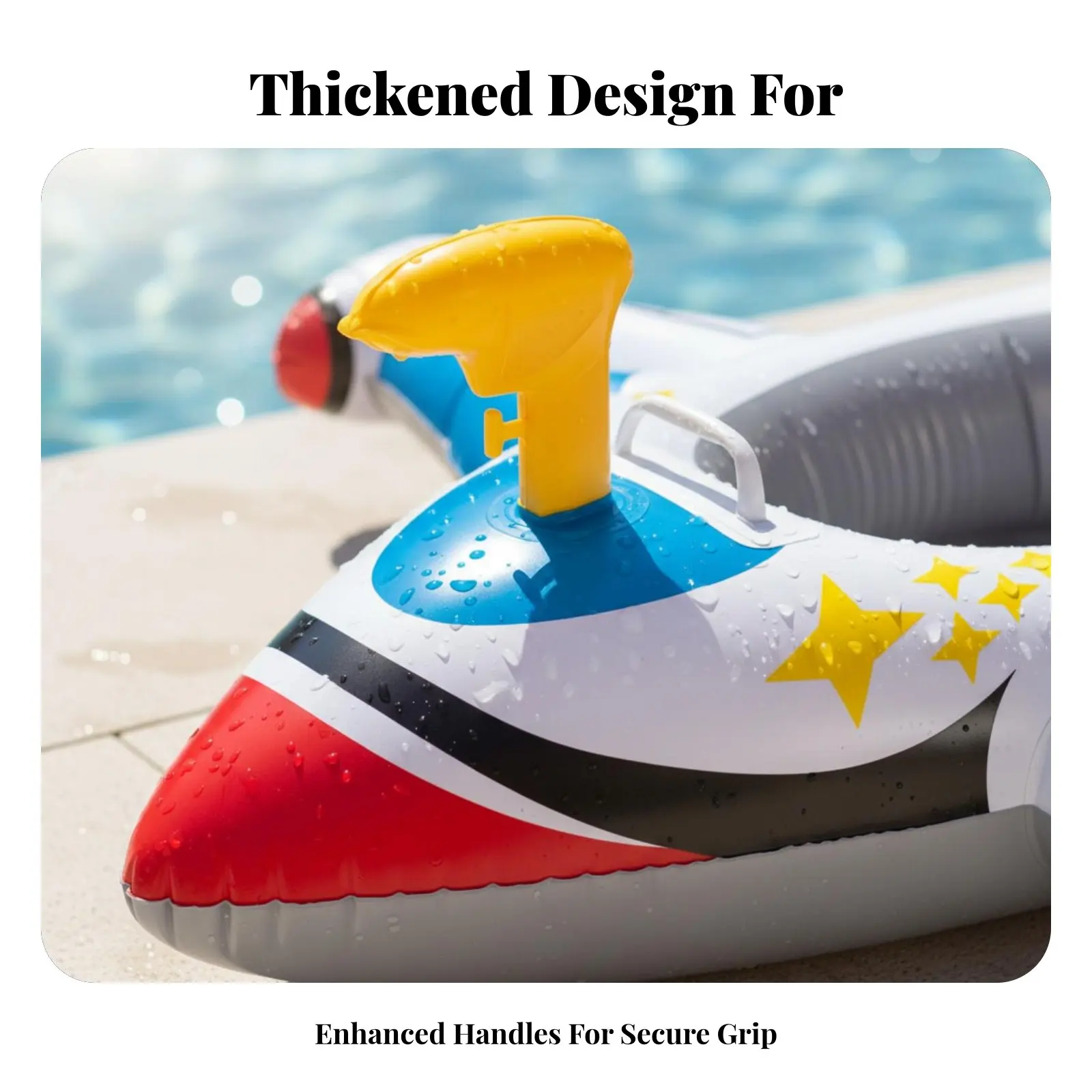 Kids Swimming Seat Ring, Anti-Rollover Thickened Infant Float, Pool Flotation Device