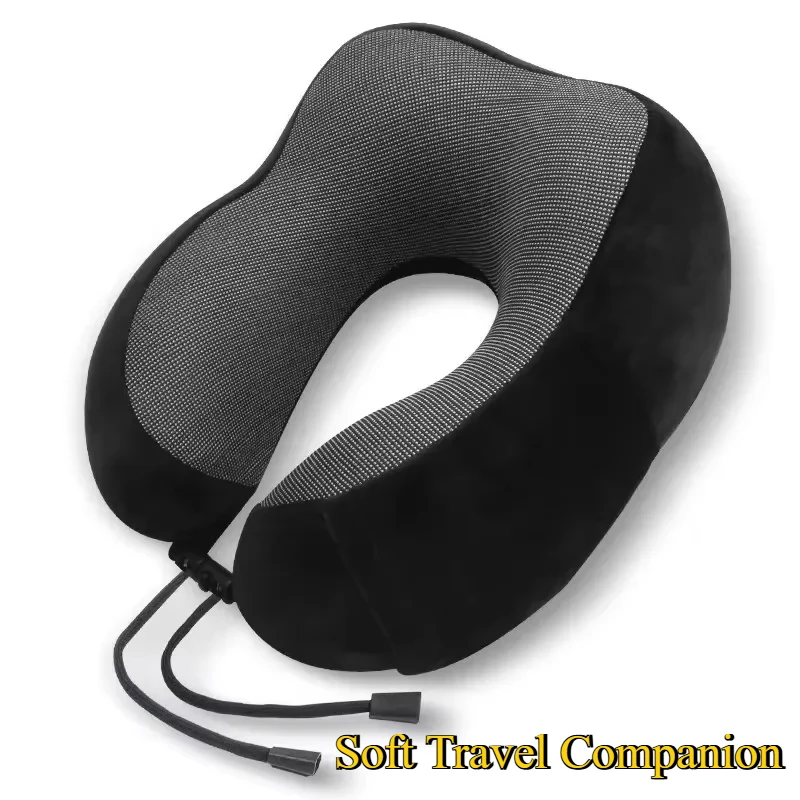 Massage U Shaped Memory Foam Neck Pillow Ergonomic Cervical Support Soft Travel Pillow for Airplane Car Road Trip Rest gallery 3