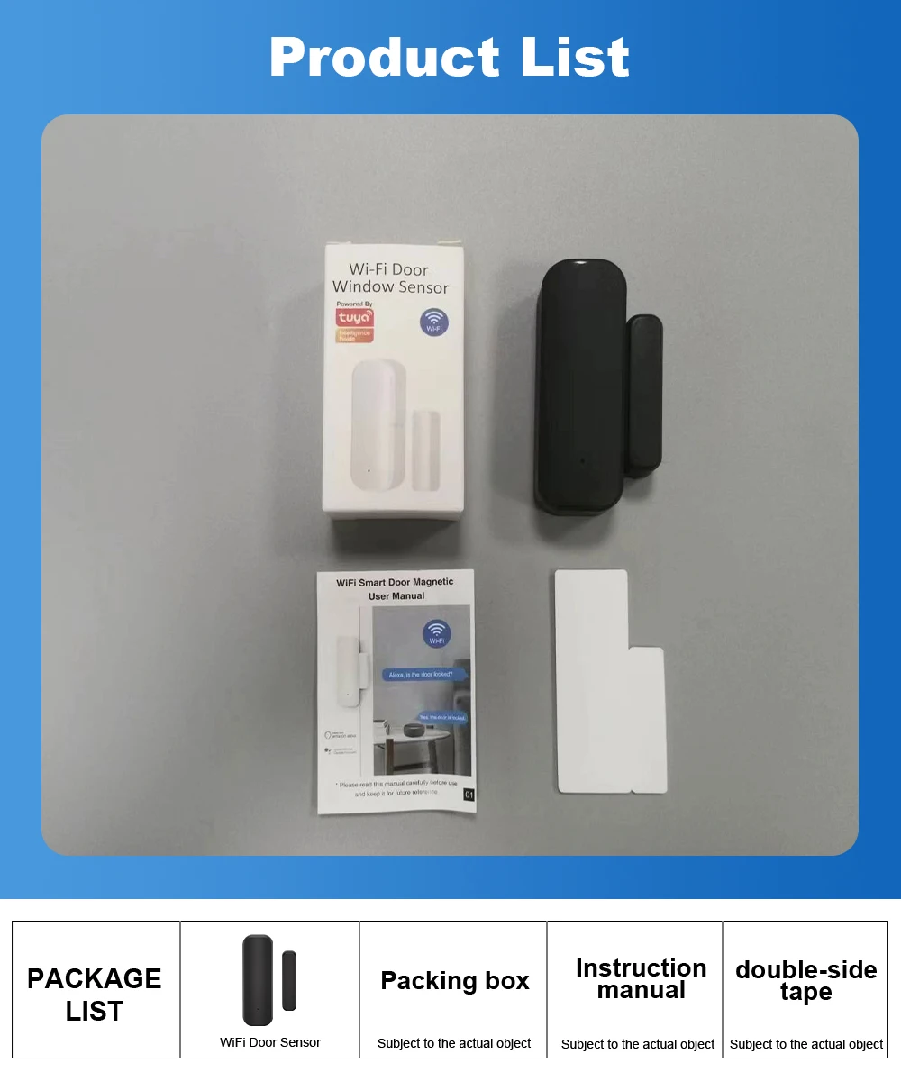 Tuya لاسلكي واي فاي باب ويندور الاستشعار المغناطيسي 19JWT باب مفتوح إغلاق كاشف جهاز أمن الوطن الذكي دعم التحكم الصوتي #6