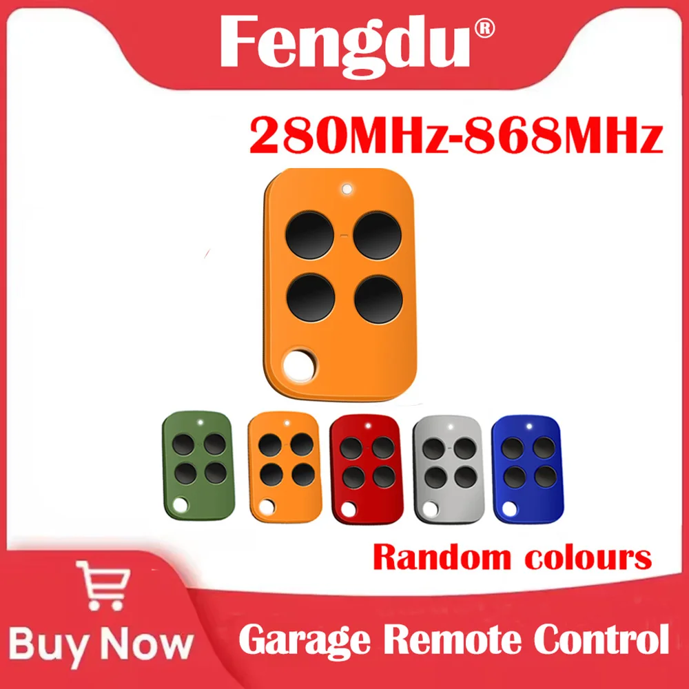 

Universal Garage Door Remote Control Transmitter Compatible with 280-868MHz Frequency Rolling Code and Fixed Code Duplicator