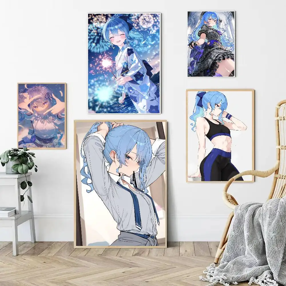 Hoshimachi Suisei Aesthetic Poster Room Home Decoration Paintings Hanging Classic Birthday Gifts