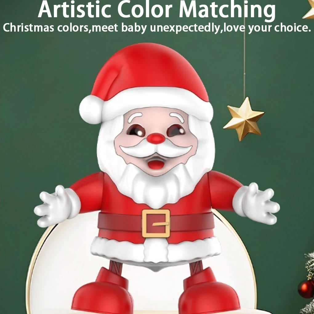 크리스마스 파티 장식용 귀여운 산타클로스 인형 전기 콘서트 오브 조이 배터리 작동