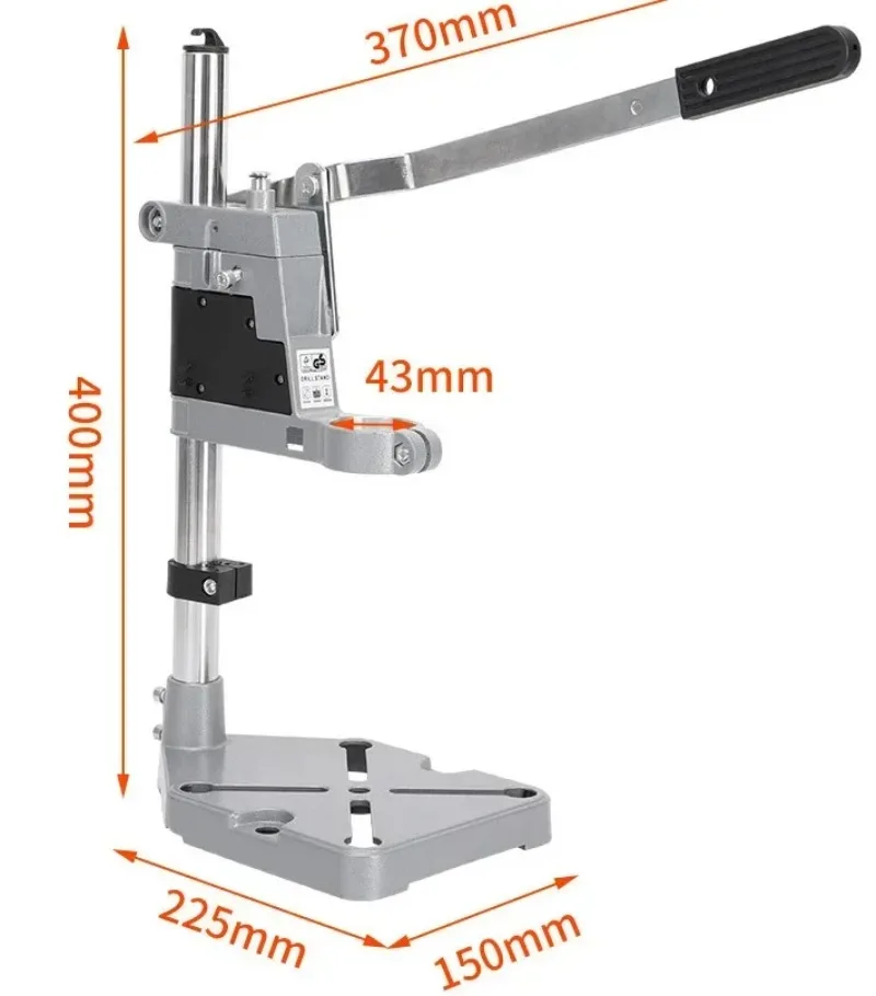 Customizable Electric Drill Stand Multifunctional Holder For Bench Universal Single Hole Aluminum Bottom Stand