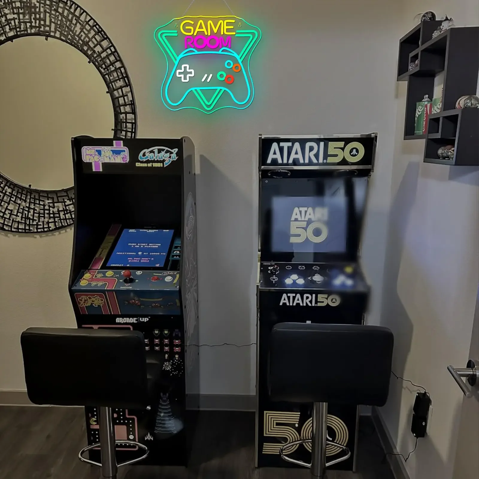 علامات ألعاب النيون لغرفة الألعاب لديكور الحائط رجل الكهف Led منطقة الألعاب نادي ألعاب عاشق المراهقين غرفة نوم المنزل الأولاد هدية