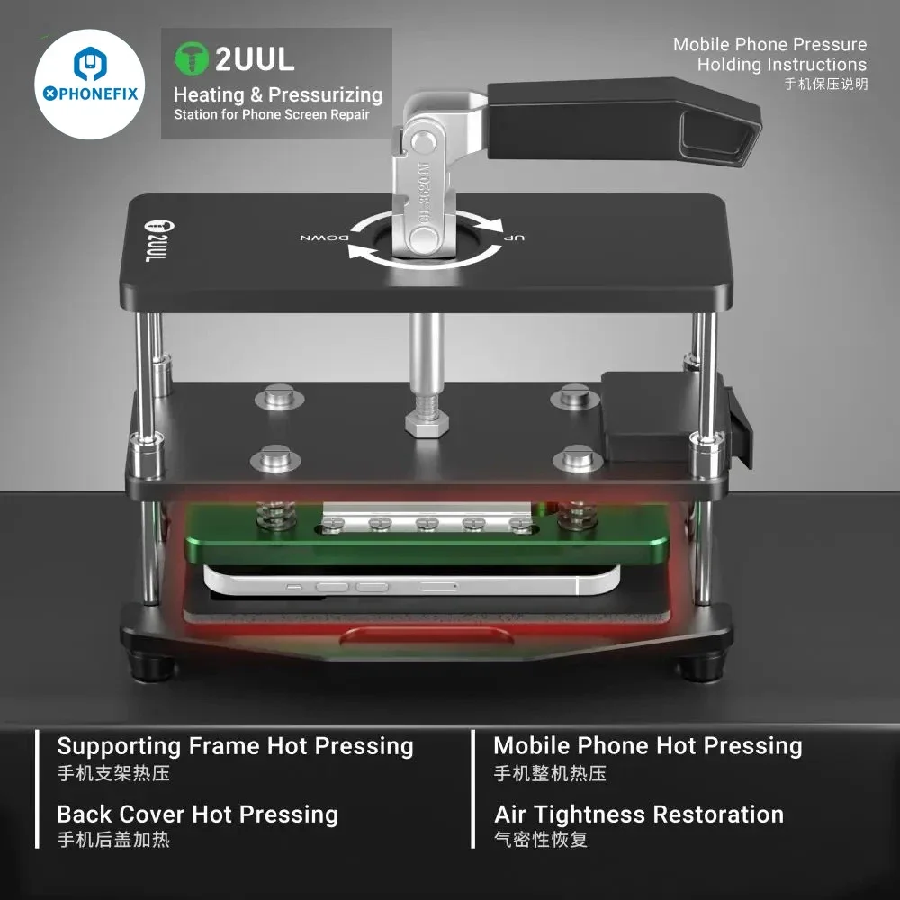 

Нагревательная и герметичная станция 2UUL DA05 для ремонта ЖК-экрана телефона/задняя крышка для горячего прессования, восстановление герметичности воздуха