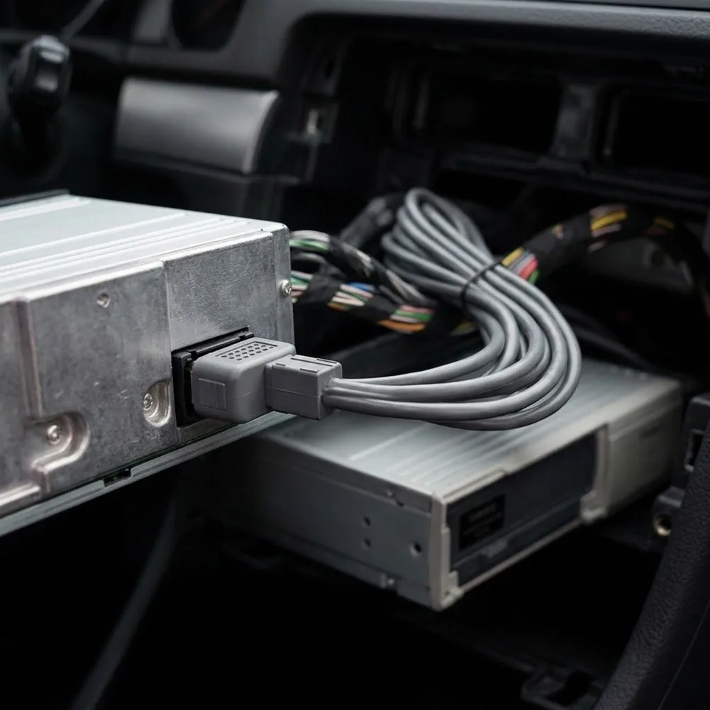 Car Radio 13 Pin Square Connector with Right Angle for male Ends for Clarion Audio Systems Rear Expansion Function 5M