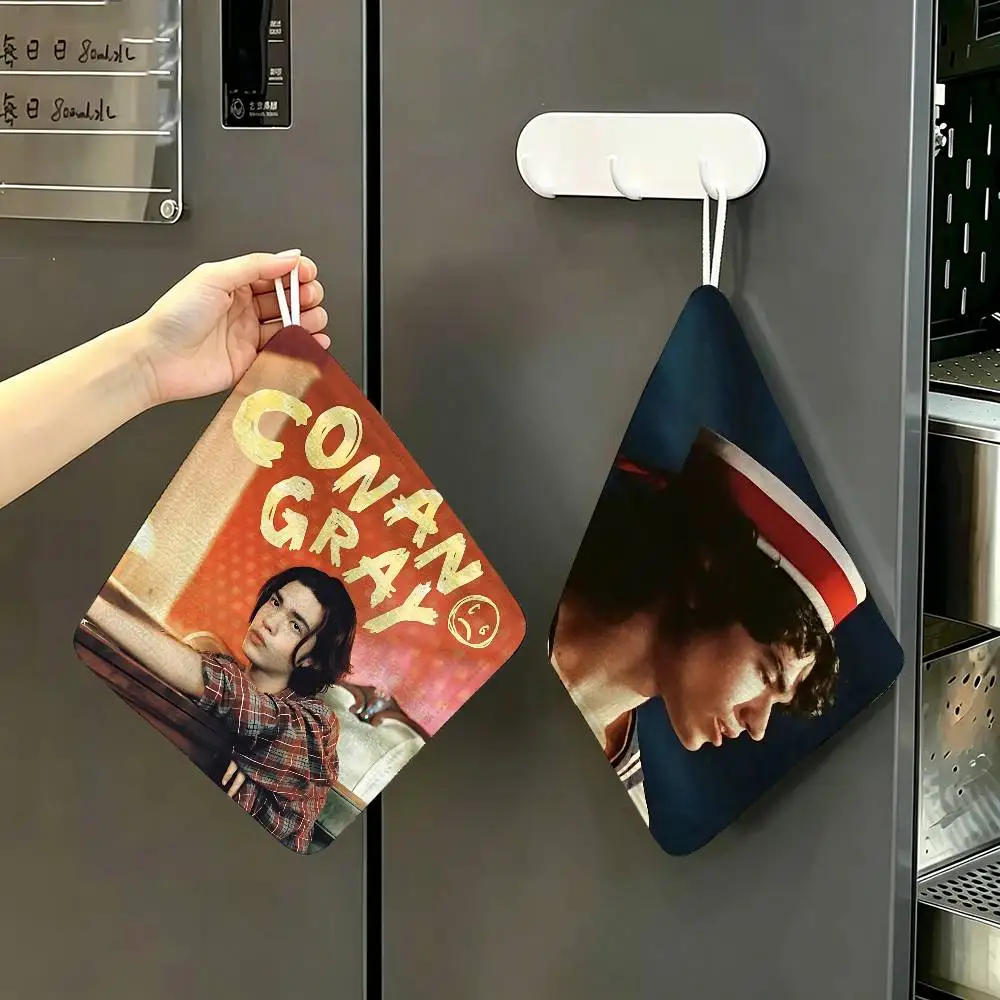Pop Singer Conan Gray Multi-scene Polyester Cotton Towel, Hanging Hand Wiping Cloth for Kitchen Bathroom Hotel