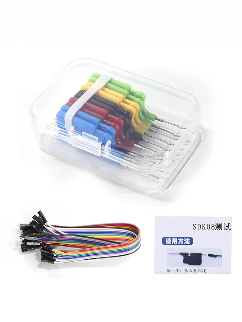 Chip Universal Test Hook Bios Burn Clip Solderless DuPont Wire SDK08 Double Hook Ic Logic Analyzer Clip