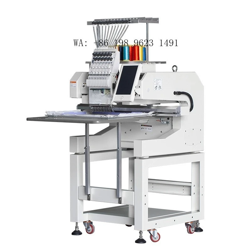High Speed 12 Needles Single Head Computerized Embroidery Multifunctional Industrial Equipment for Cap Tshirt Flat Embroidery