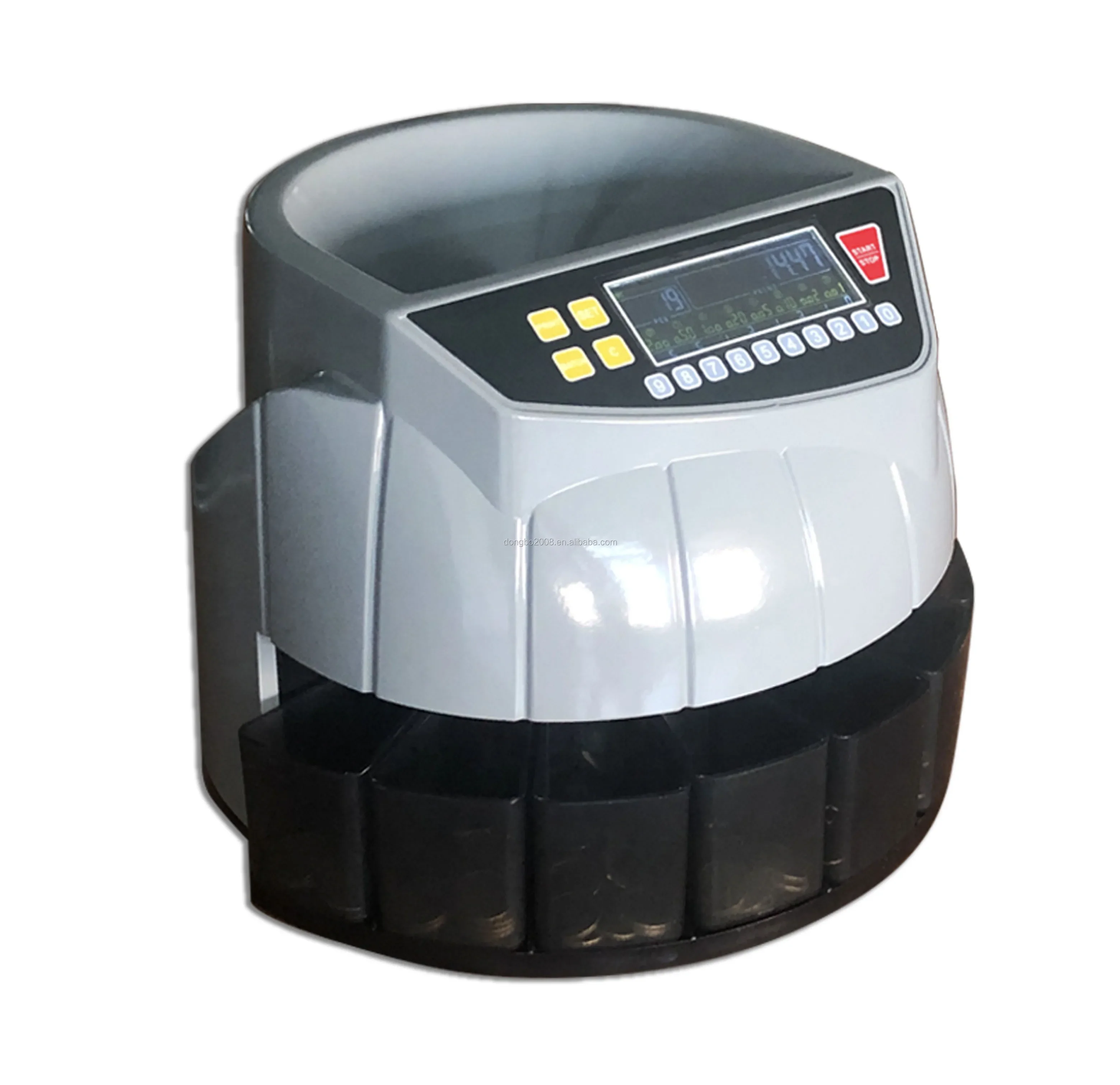 FOR DB380 NEW LCD coin counter and coin sorter with coin tubes