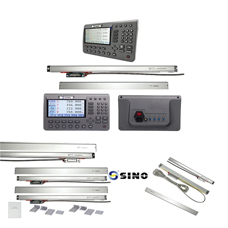 SINO SDS200S  DRO 3 axis Display Readout System with Glass Linear Scale encoder ruler For milling/grinding/lathe Machine