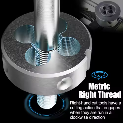 XCAN Thread Die Right Hand Metric Round Die Alloy Steel Threading Die Metal Cutting Tools M1 M2 M3 M4 M5 M6 M8 M10 M10 M12 M14 - Image 2