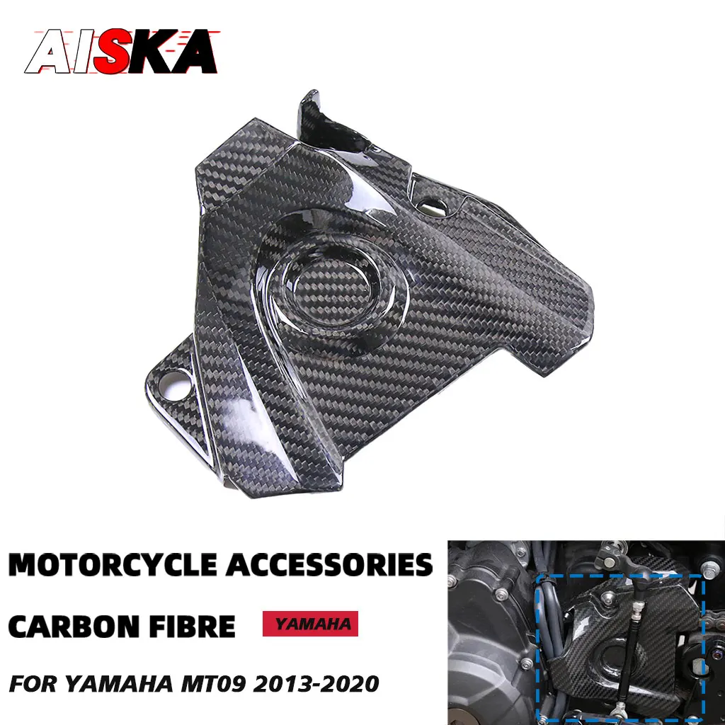 Pure Dry 3K Carbon Fiber Sprocket Cover For Yamaha MT09 FZ09 MT 09 2013 - 2019 2020 Motorcycle Engine Clutch Case Fairings Kits