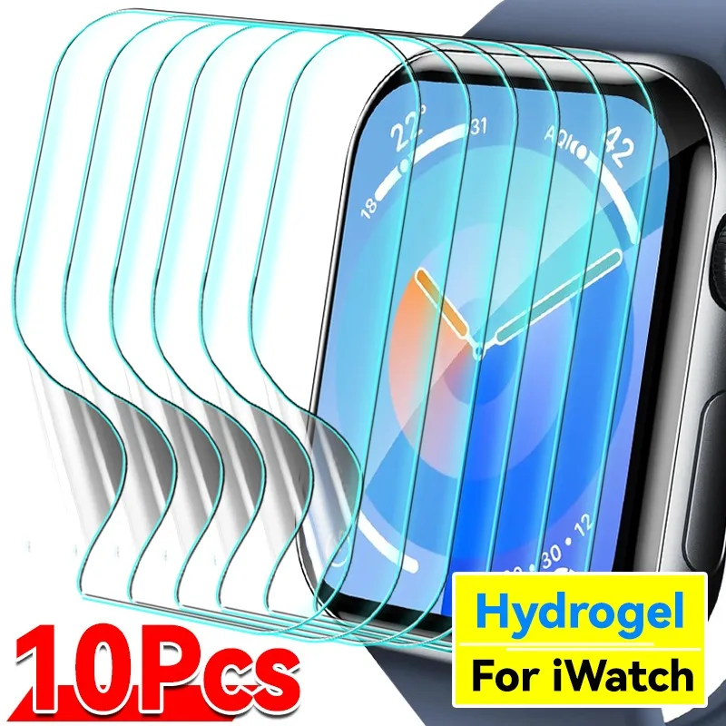 

Гидрогелевая пленка для Apple Watch Series 10/9 42/46 мм 41/45 мм, гибкая защитная пленка из ТПУ, не стекло, S9 S10, аксессуары для умных часов